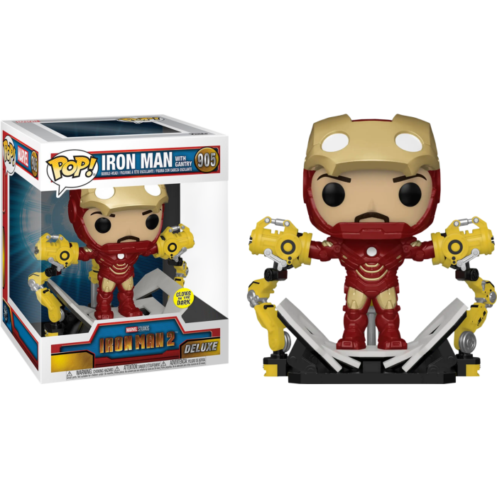 PX 889698567725 with GANTRY GITD Marvel  Iron Man 2: IRON MAN Funko Deluxe Pop