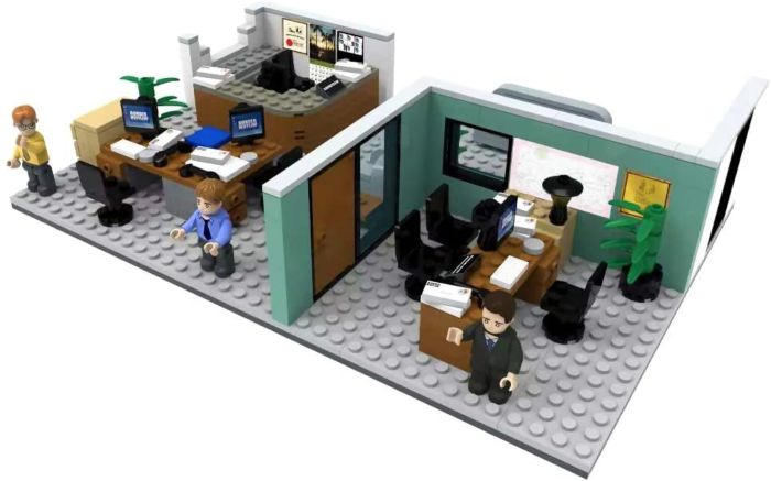 The Office Dunder Mifflin Scranton Branch Construction Set (369 Pieces)  with Updated Characters