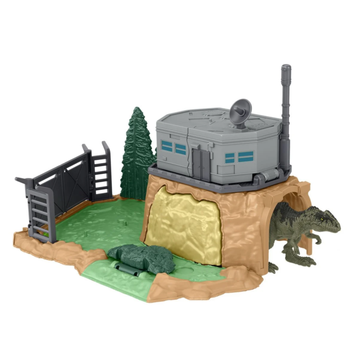 Jurassic World Dominion Minis Giganotosaurus Rampage Playset with 2 Mini Dinosaur Figures and Break Apart Features Toy Gift Set 