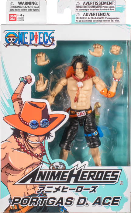 One Piece - Portgas D. Ace Anime Heroes 6.5” Scale Action Figure