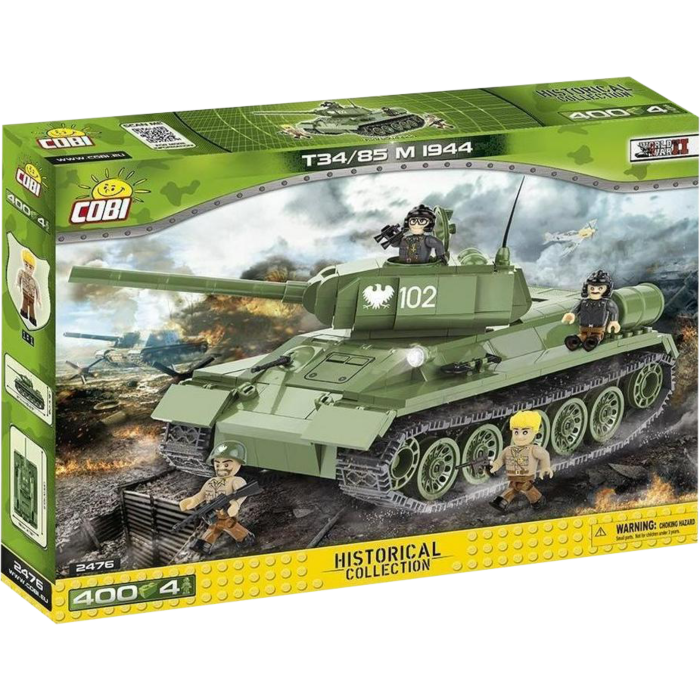 Cobi - WWII T34/85 M 1944 Soviet Tank Construction Set (505 Pieces) by ...