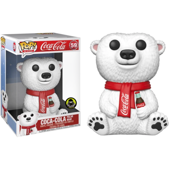 coca cola polar bear stuffed animal