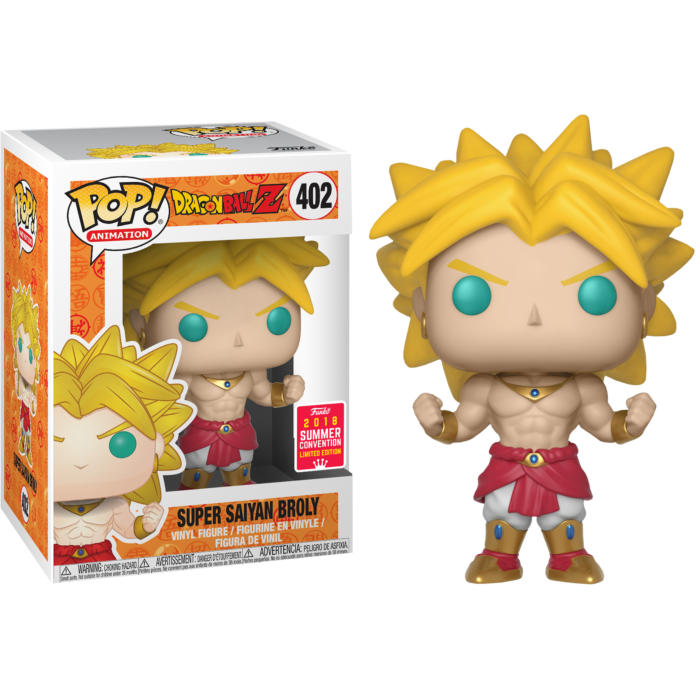 Dragon Ball Z Super Saiyan Broly Funko Pop Vinyl Figure 18 Sdcc Summer Convention Exclusive Popcultcha