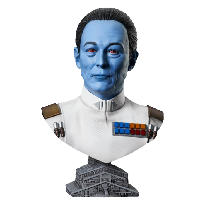 Star Wars: Ahsoka - Grand Admiral Thrawn Legends in 3D 1/2 Scale Bust ...