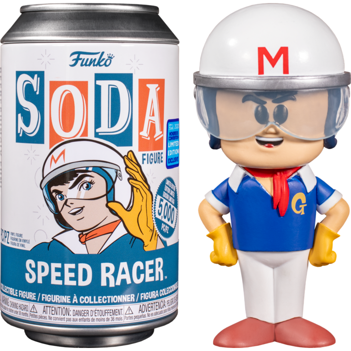 Speed Racer Can Wondrous Convention Exclusive Vinyl Figure *DENTED* Funko Soda