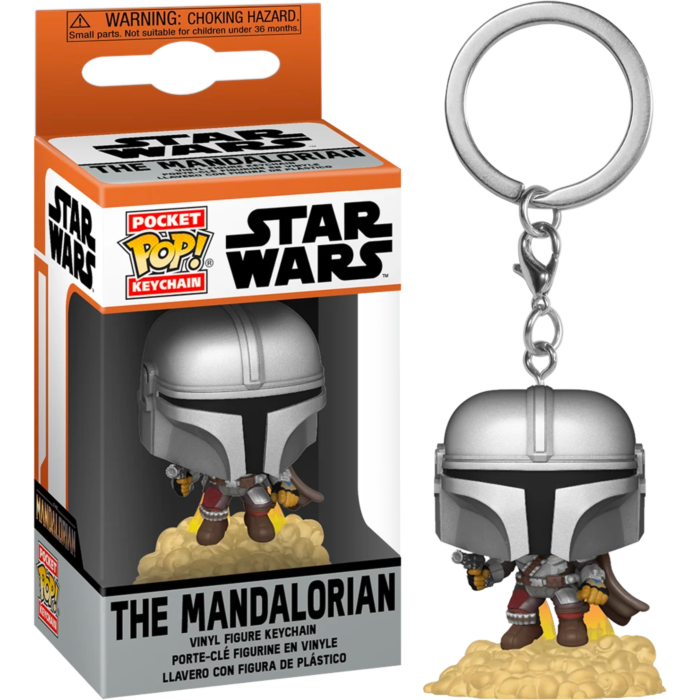 The Mandalorian Mandalorian with Blaster Keychain Funko Pop