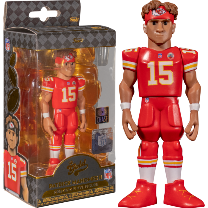 Funko Kansas City Chiefs NFL Gold 5 inch Vinyl Figure Patrick Mahomes Chase