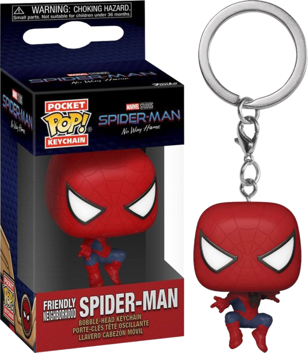 Spider-Man: No Way Home - Friendly Neighborhood Spider-Man Pocket Pop!  Vinyl Keychain by Funko | Popcultcha