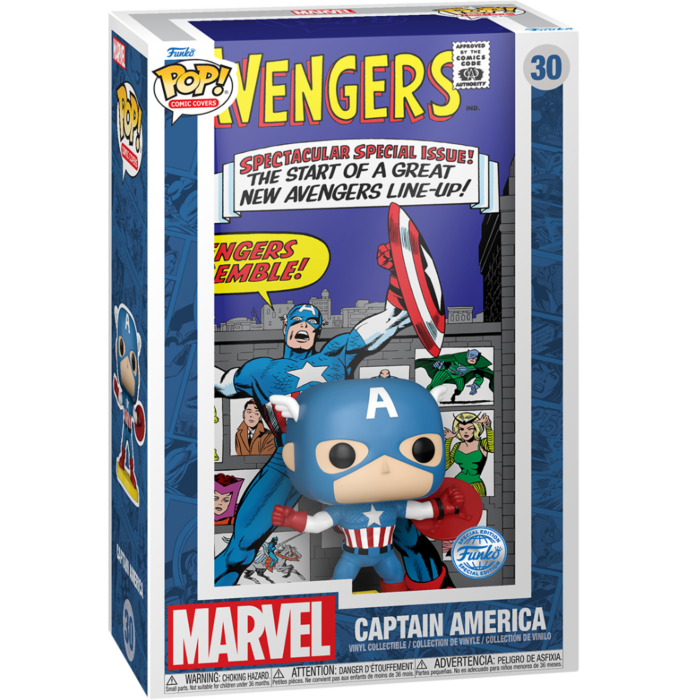 The Avengers Captain America Issue 16 Pop! Comic Covers Vinyl Figure