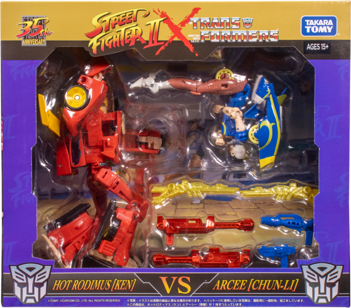 Transformers x Street Fighter II - Hot Rod (Ken) vs. Arcee (Chun