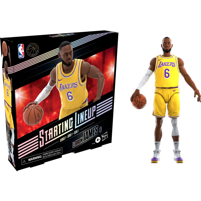 Hasf8179 Nba Basketball Lebron James L.a. Lakers Starting Lineup 6  Scale Action Figure  Series 1 001 