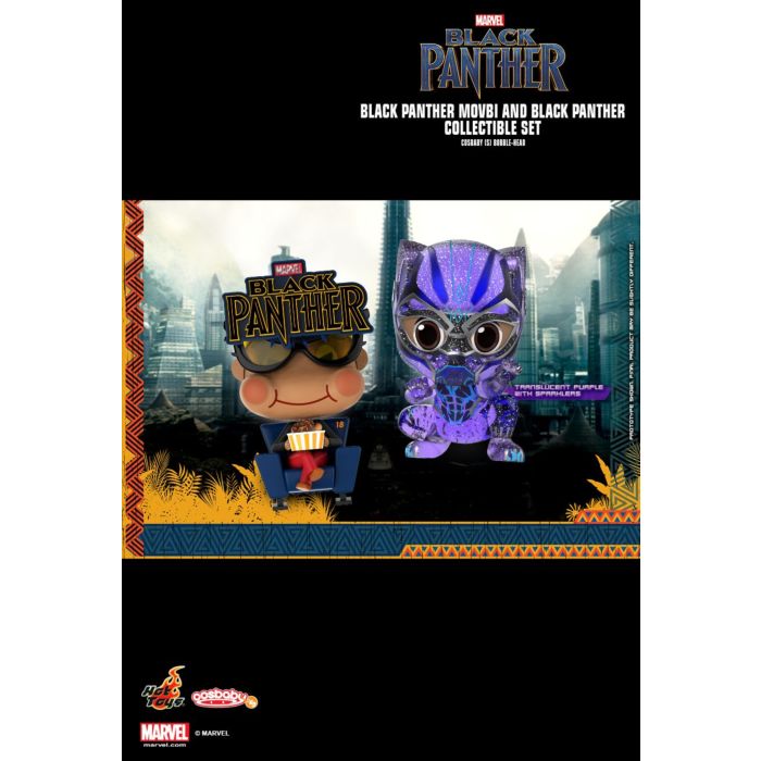 Movbi Bobble-Head Cosbaby Set NEW Hot Toys black panther 