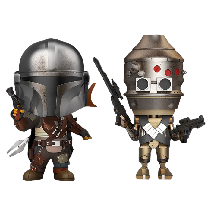 Star Wars The Mandalorian The Mandalorian Ig 11 Cosbaby 3 75 Hot Toys Bobble Head Figure 2 Pack By Hot Toys Popcultcha