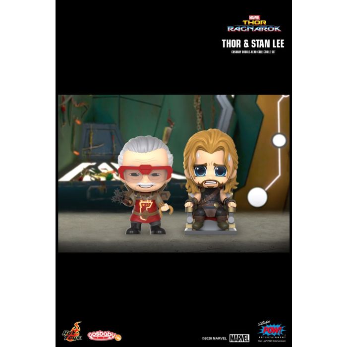 Thor 3 Ragnarok Thor Stan Lee Cameo Cosbaby S Hot Toys Figure 2 Pack By Hot Toys Popcultcha
