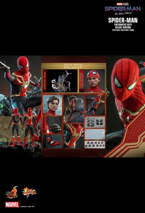 Spider-Man: No Way Home | Spider-Man (Integrated Suit) Deluxe 1/6th Scale Hot  Toys Action Figure by Hot Toys | Popcultcha