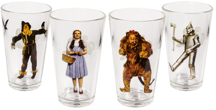The Wizard of Oz Cast of 4 and Shoes Images 20 oz Acrylic Cup Set