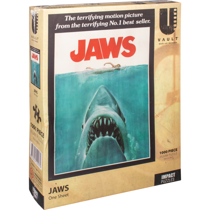 Jaws One Sheet 1000 Piece Jigsaw Puzzle By Impact Posters Popcultcha