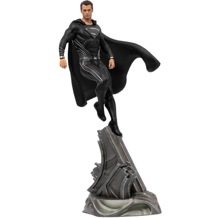 Zack Snyder S Justice League 2021 Superman Black Suit 1 10th Scale Statue By Iron Studios Popcultcha