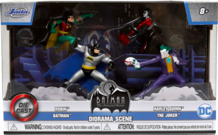 Batman: The Animated Series - Batman, Robin, Harley Quinn & The Joker Nano  Metalfigs Diorama Scene 2” Die-Cast Figure 4-Pack by Jada | Popcultcha