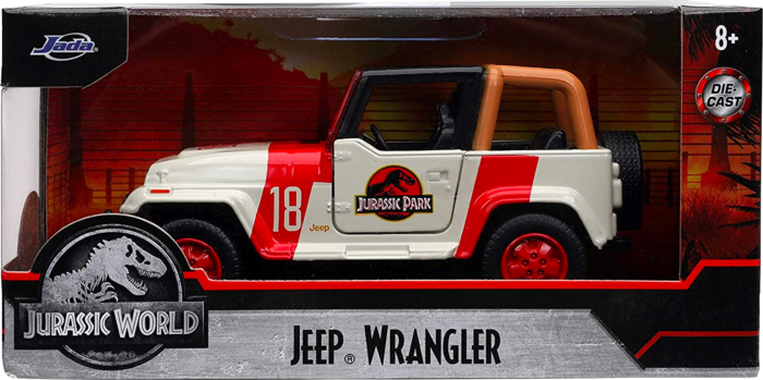 Macchina Jurassic Park Jeep Wrangler in scala 1:32 Jada Toys
