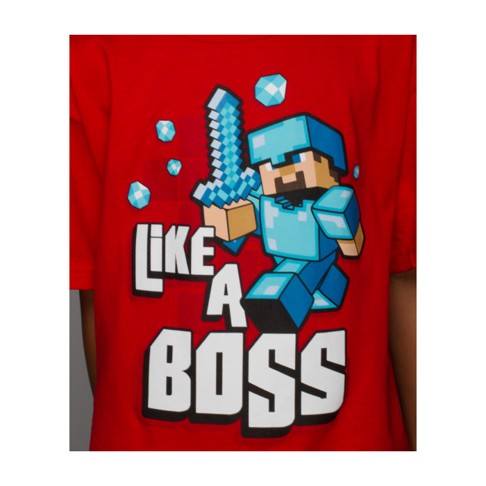 like a boss minecraft shirt