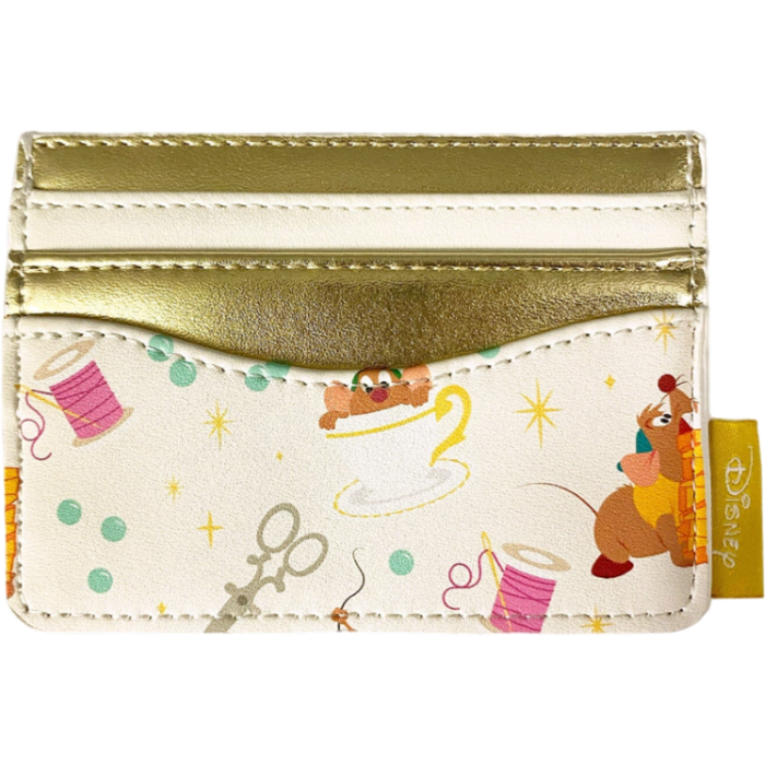 Cinderella 1950 Jaq Gus Gus 3 Faux Leather Card Holder by