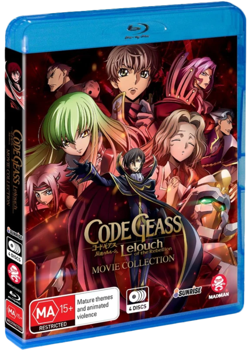 Code Geass Lelouch Of The Rebellion Movie Collection Blu Ray Box Set 4 Discs By Madman Entertainment Popcultcha