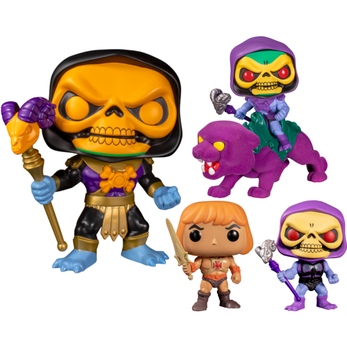 skeletor on panthor pop flocked