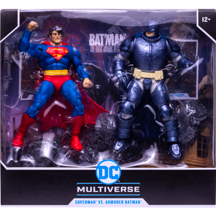 Batman: The Dark Knight Returns - Superman vs. Armored Batman DC Multiverse  7” Scale Action Figure 2-Pack by McFarlane Toys | Popcultcha