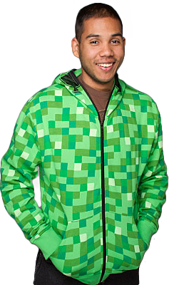 Minecraft - Creeper Green Premium Zip-Up Hoodie