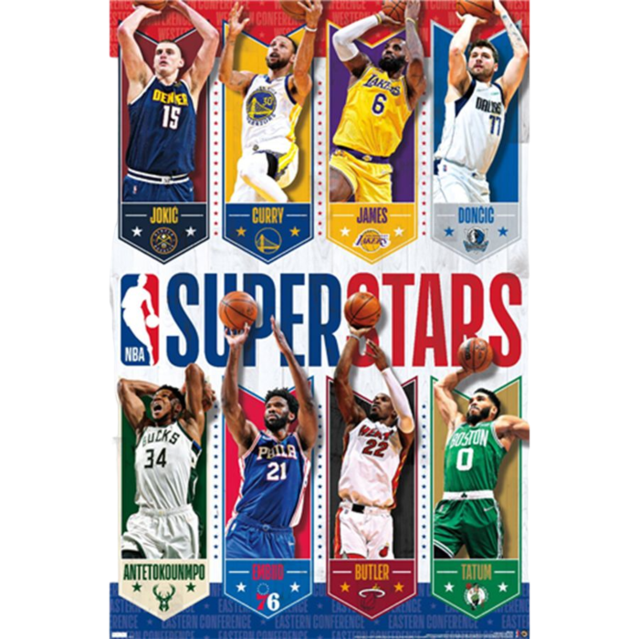 knude måle Uganda NBA Basketball - League - Superstars 22 Poster (016) by Impact Posters |  Popcultcha