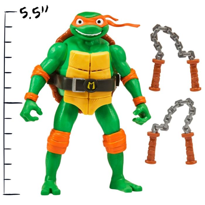 Playmates Teenage Mutant Ninja Turtles: Mutant Mayhem Movie Basic  Michelangelo 4.5 Figure