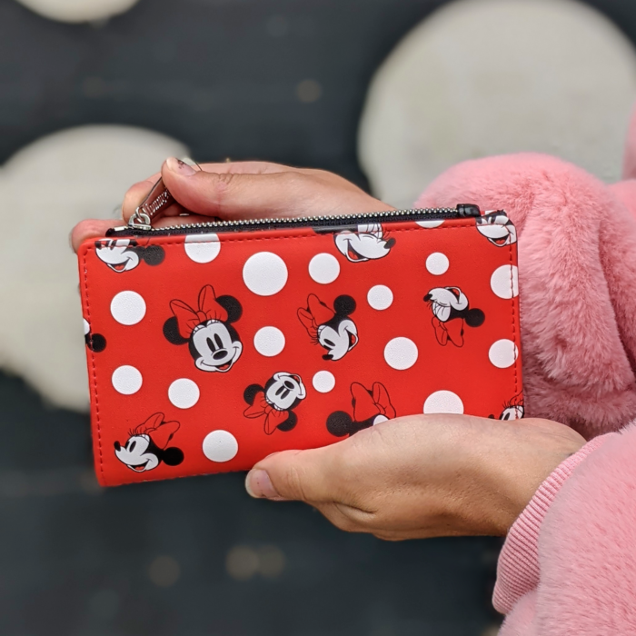 Loungefly Disney Minnie Mouse Pink & Red Polka Dot Flap Wallet