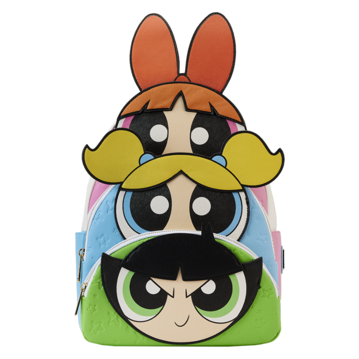 The Powerpuff Girls - Triple Pocket 12” Faux Leather Backpack