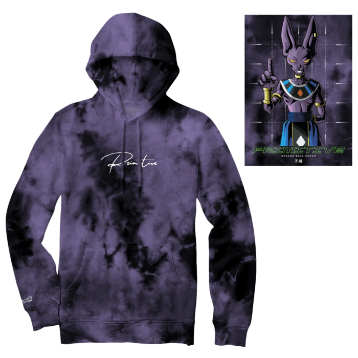 Dragon Ball Super DBS x Primitive Shadow Beerus Washed Purple