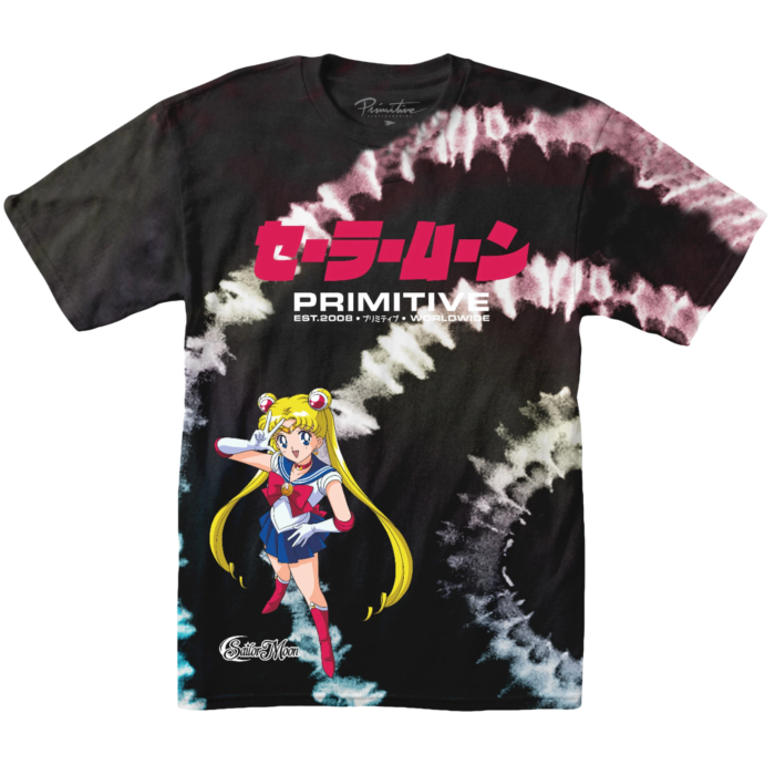 Sailor Moon - Sailor Moon x Primitive Spiral Black Tie-Dye T-Shirt by ...