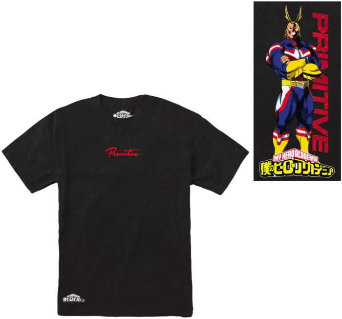 My Hero Academia - MHA x Primitive All Might Washed Black T-Shirt