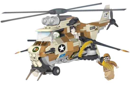 COBI Military Army Desert Helicopter similar to Lego type accessories New in bo 