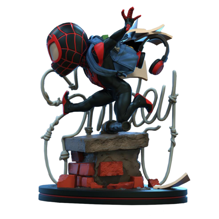 into the spider verse miles morales figure