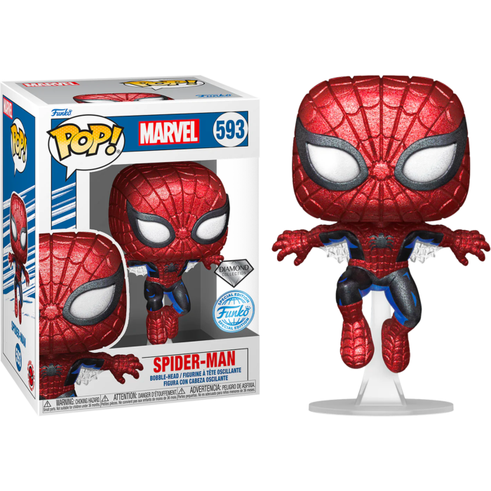 Spider Man Spider Man First Appearance Diamond Glitter 80th