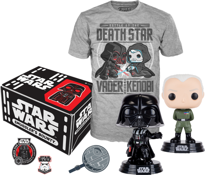Star Wars Funko Smugglers Bounty Box With Darth Vader & Grand Moff Tarkin POP 