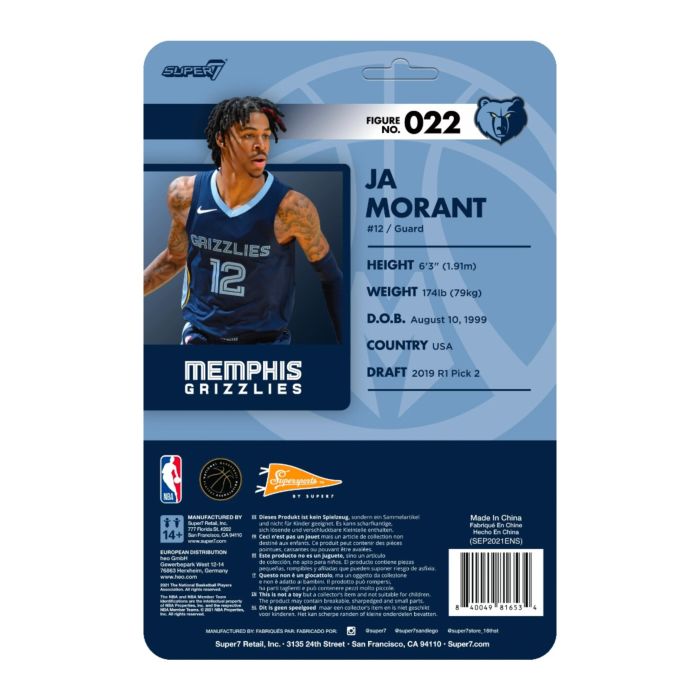 Ja Morant throwback jersey | Art Board Print