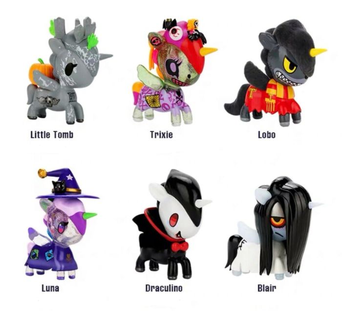 Tokidoki Series 1 Unicorno After Dark 3 Blind Box Vinyl Figure Display of 8