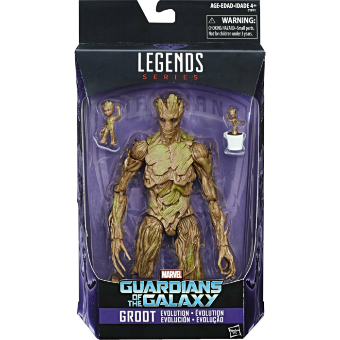 marvel legends guardians of the galaxy groot evolution pack