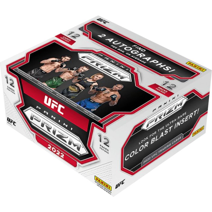 UFC Fighting 2022 Prizm UFC Hobby Trading Card Box (12 Packs) by