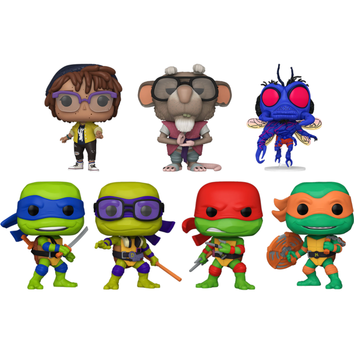 Teenage Mutant Ninja Turtles Mutant Mayhem Cowabunga Pop Vinyl Bundle Set Of 7 By Funko 