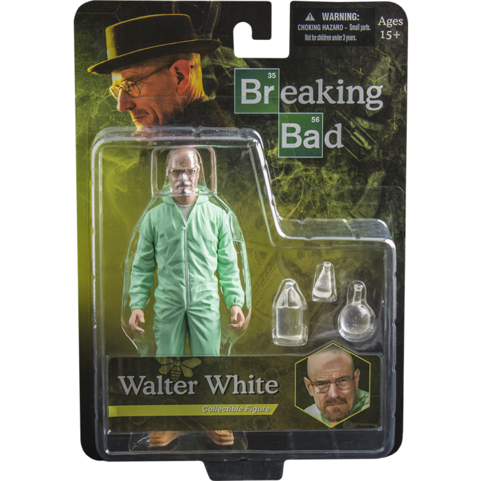 Rar! Breaking Bad Actionfigur Walter White Koch mit Gasmaske selten in OVP 
