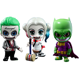 Suicide Squad - Joker, Harley Quinn & Batman Imposter Cosbaby ” Hot  Toys Bobble Head Figure 3-Pack | Popcultcha