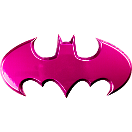 Batman - Batman Logo Pink Chrome Premium Fan Emblem by Fan Emblems