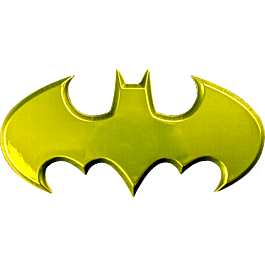 Batman - Batman Logo Yellow Chrome Premium Fan Emblem by Fan Emblems